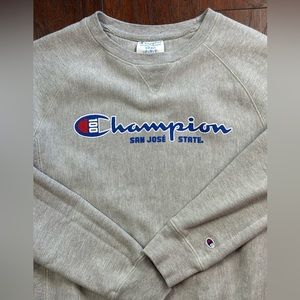 Champion San José State University Reverse weave pullover crew neck sweater